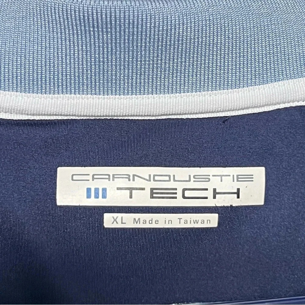 Carnoustie Tech Men’s Golf Polo Performance Wear Navy Light Blue Size XL - Picture 5 of 5